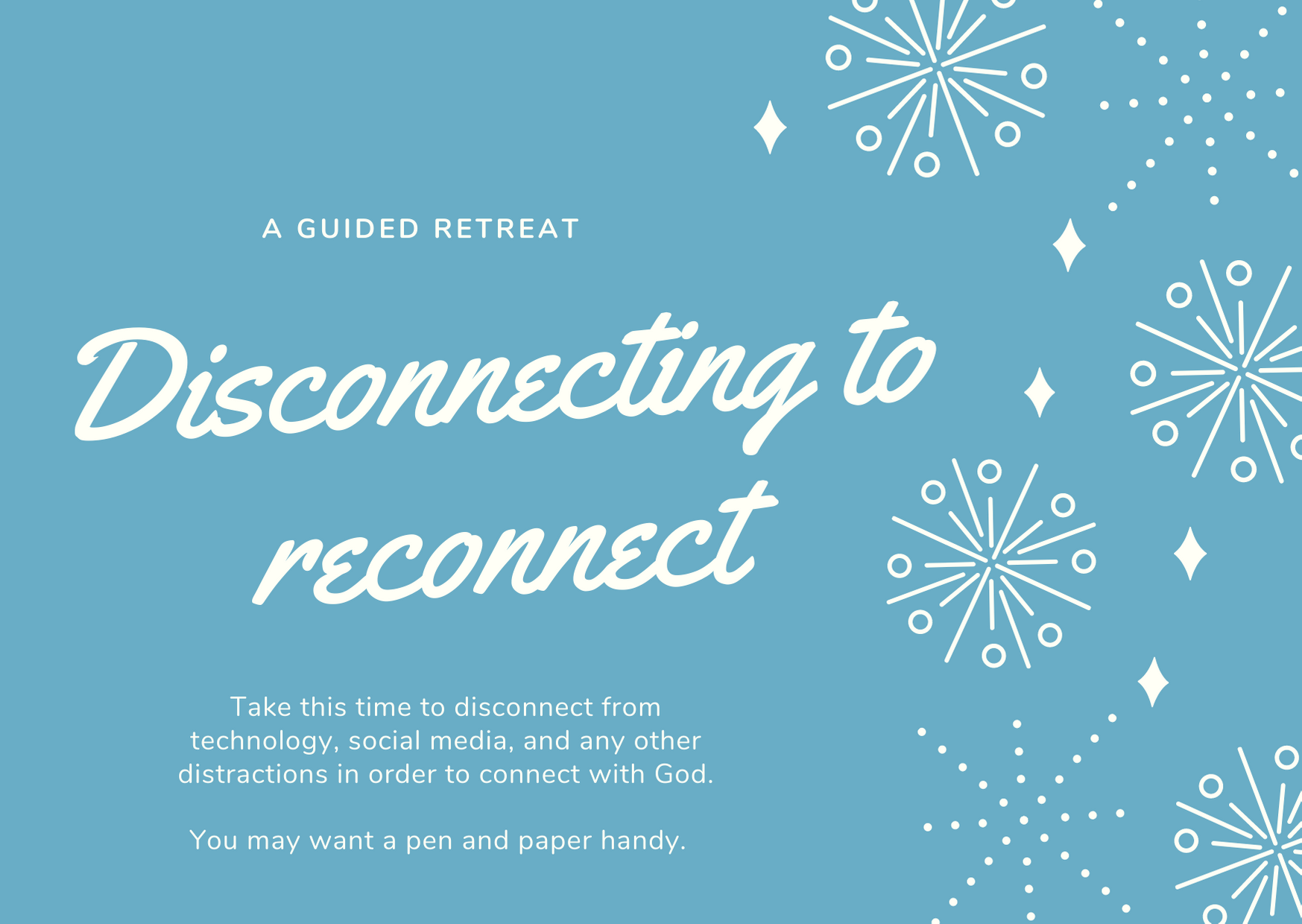 Disconnecting To Reconnect Agap UK